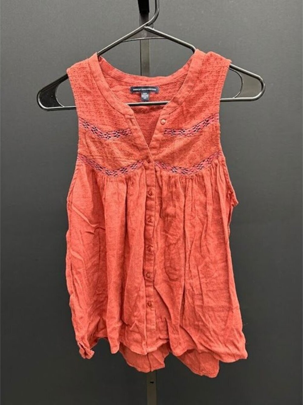 American Eagle Terra Cotta Red Sleeveless Tank